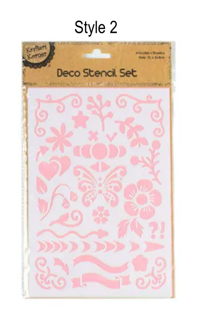 Deco Stencil Set - 3 Designs