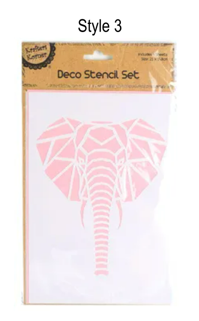 Deco Stencil Set - 3 Designs