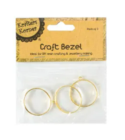 Gold Metal Bezel Pendants - Various Shapes