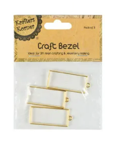 Gold Metal Bezel Pendants - Various Shapes