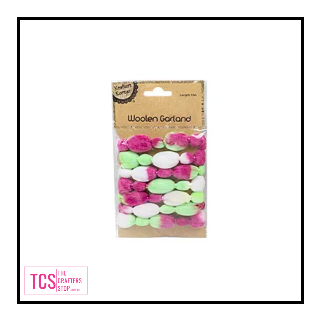 1.5m Woolen Pom Pom Garland