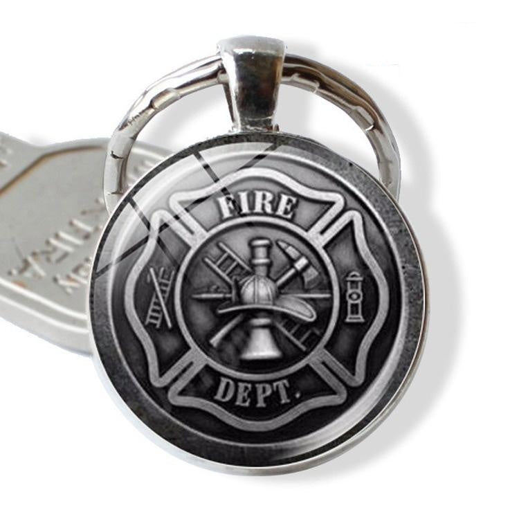 Metal/Glass Fire Fighter Keyring