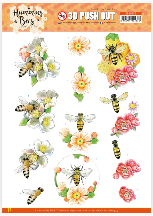 3D Diecut Pushout Embellishments - Multiple Designs