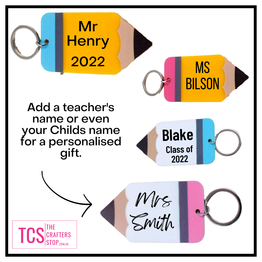 Acrylic Pencil Keyrings - Perfect for teachers gift