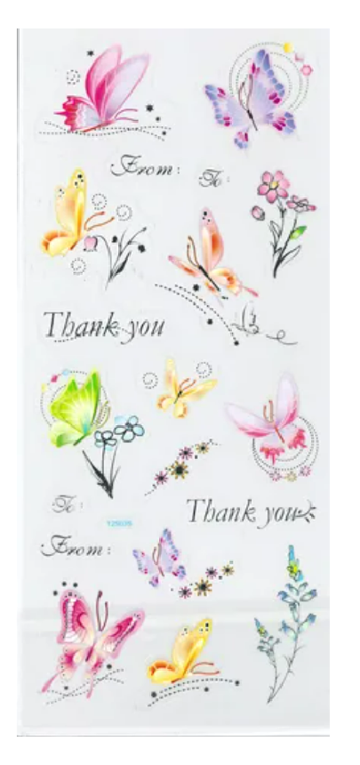Transparent Scrapbooking Stickers - Different Designs