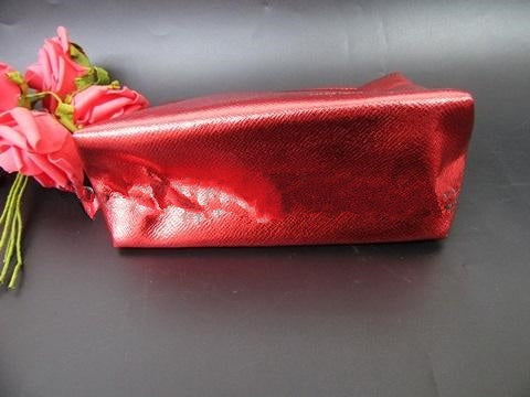 Red Leatherette Makeup Bag