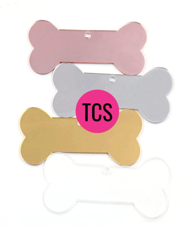Acrylic 101mm Dog Bone Shaped Blanks