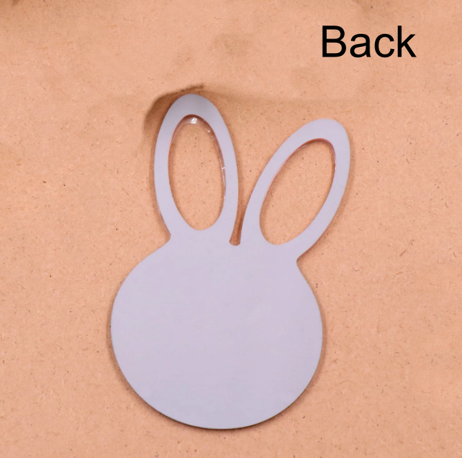 Mirror Acrylic Easter Bunny Blank Ornament