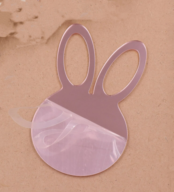 Mirror Acrylic Easter Bunny Blank Ornament