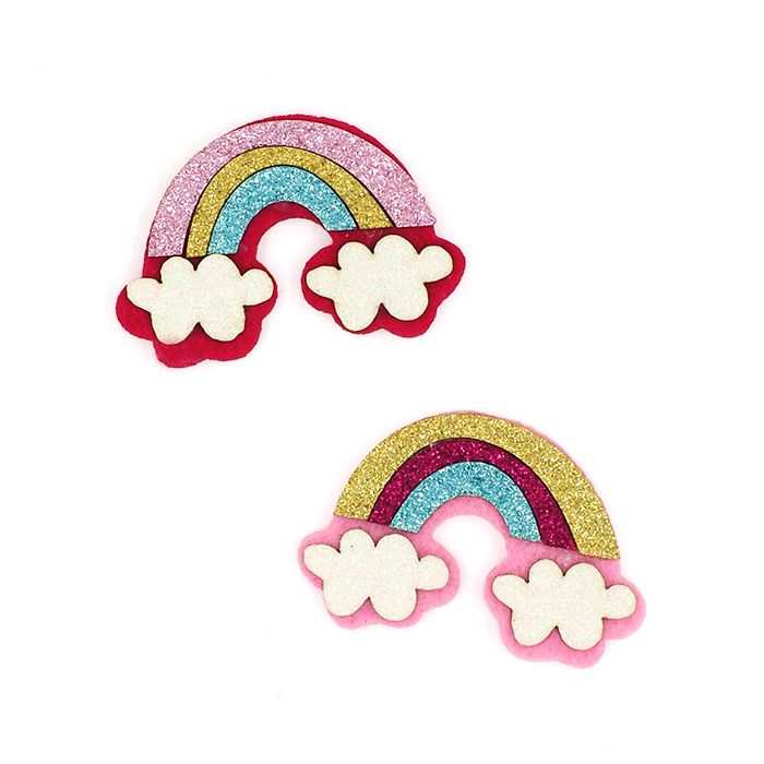 Felt Glitter Rainbows - 4 pcs