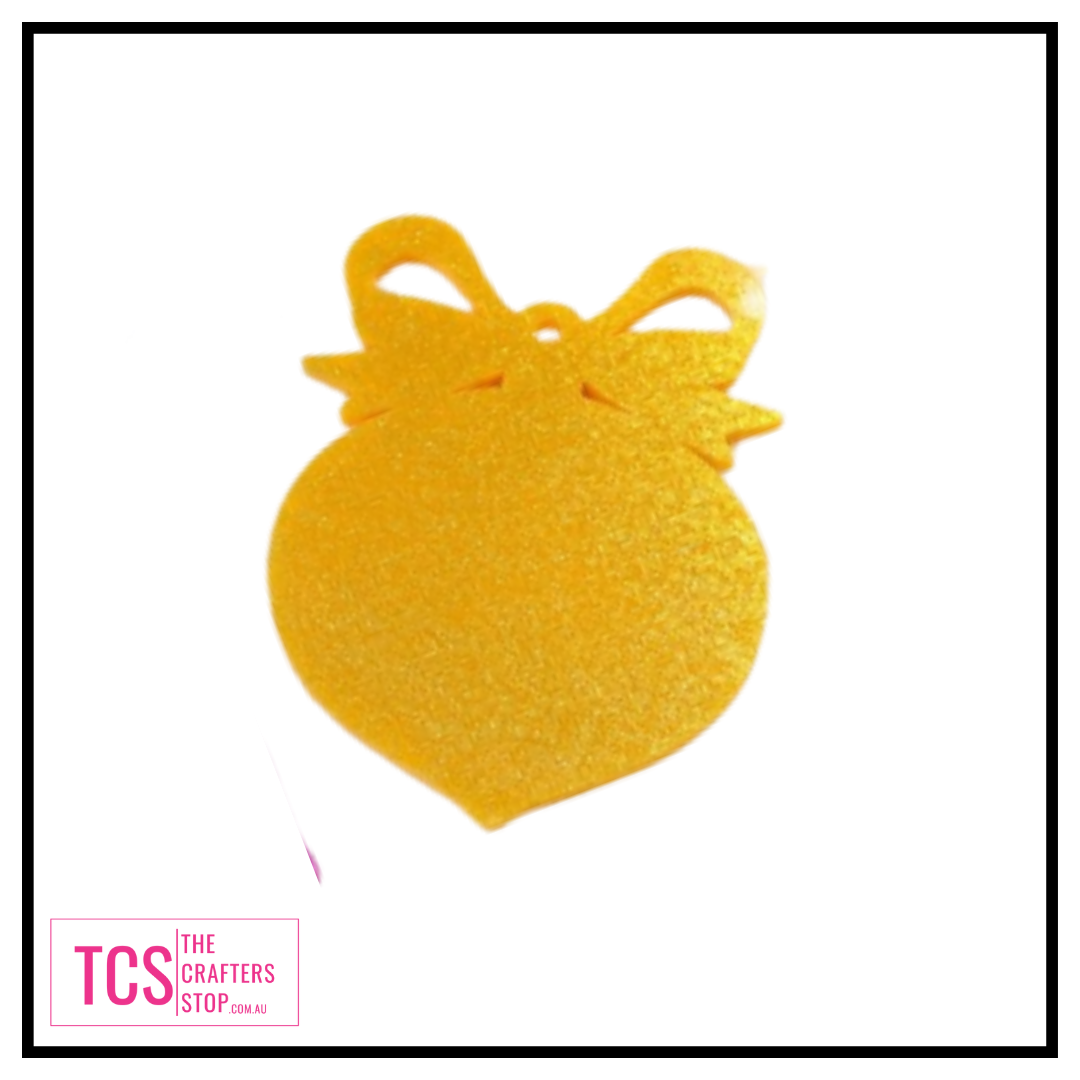 Acrylic Glitter Christmas Bauble Bell Blank