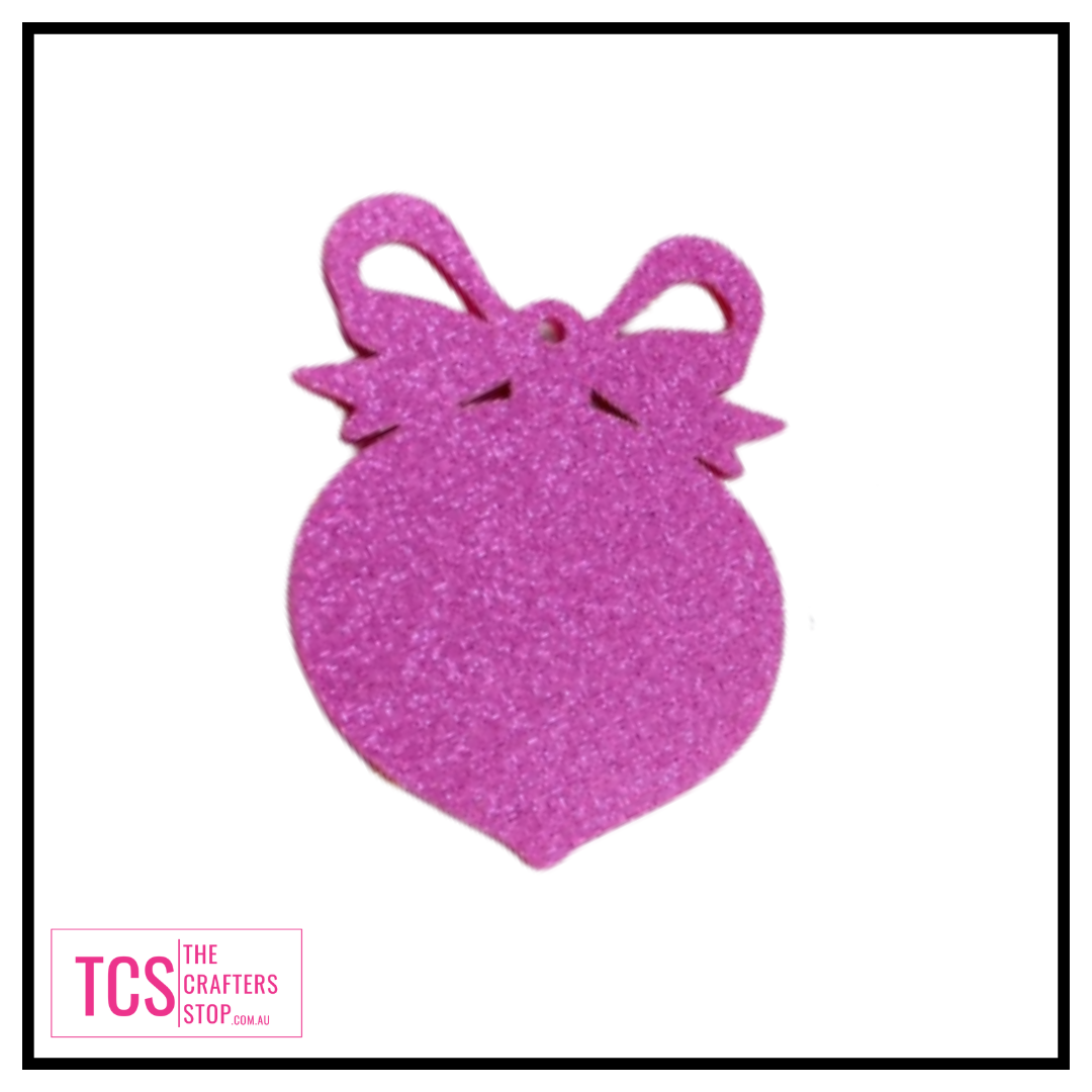 Acrylic Glitter Christmas Bauble Bell Blank