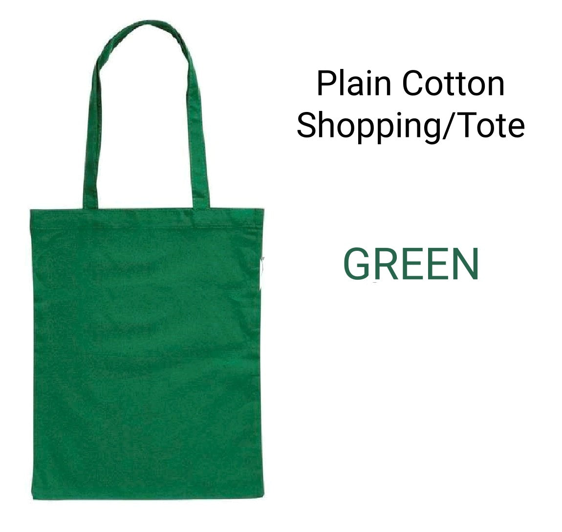 Plain Cotton Shopping/Tote Bags - Different colours