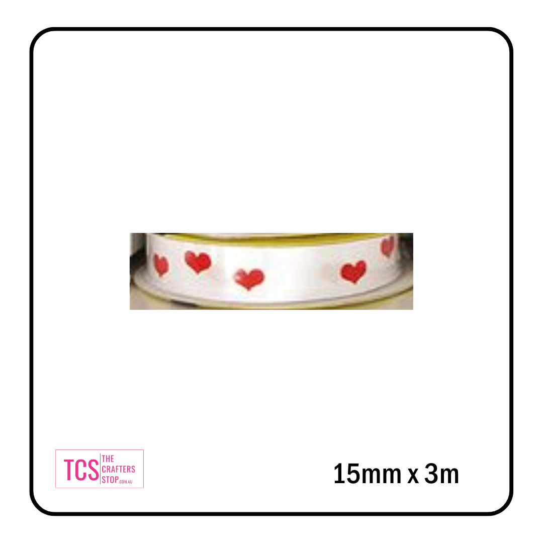 Assorted Valentines Day/Love Themed Satin Ribbon