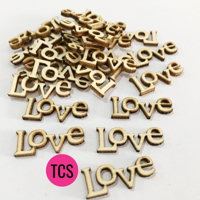Unfinished Wooden "LOVE" Word Blanks