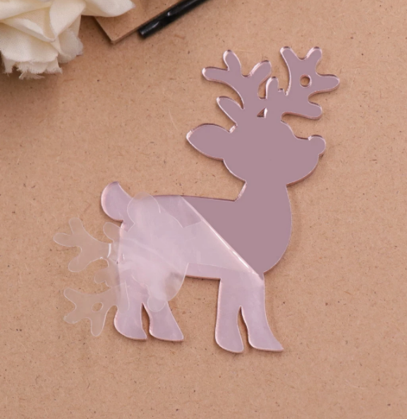 Acrylic Mirror Christmas Reindeer Blank