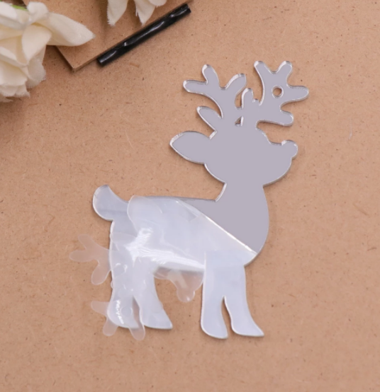Acrylic Mirror Christmas Reindeer Blank