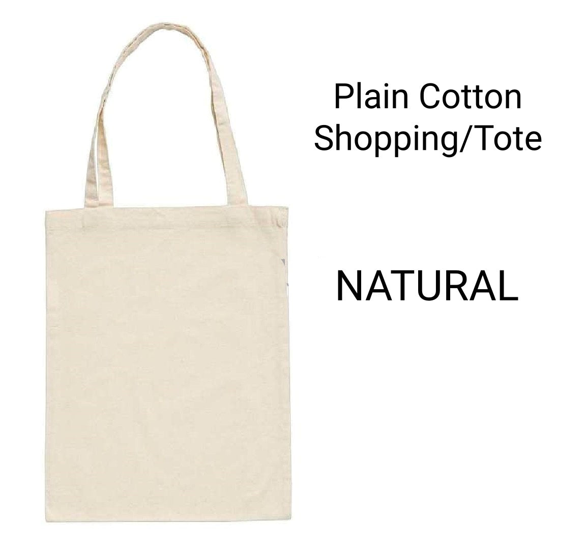 Plain Cotton Shopping/Tote Bags - Different colours