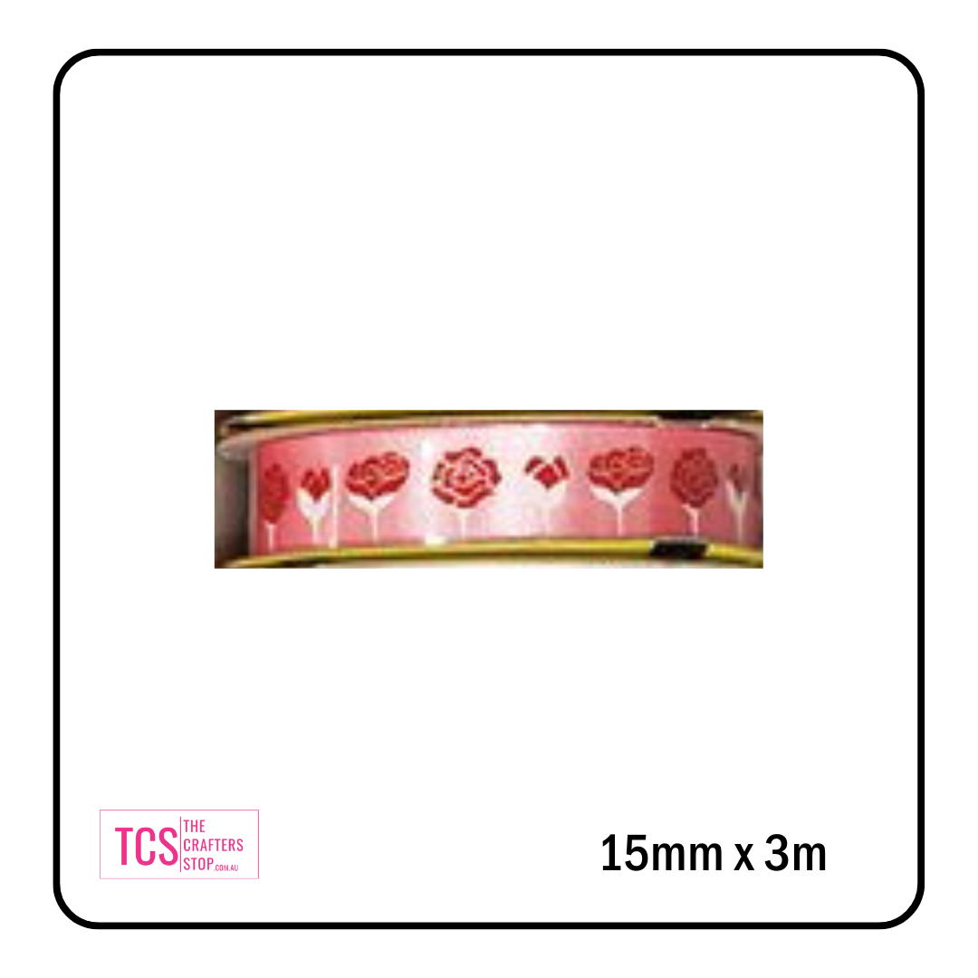 Assorted Valentines Day/Love Themed Satin Ribbon