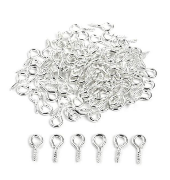 Jewellery, Keyring Mini Eye Hooks (3 Colours)
