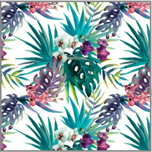 Self Adhesive Vinyl Pattern Roll - Tropical Plants