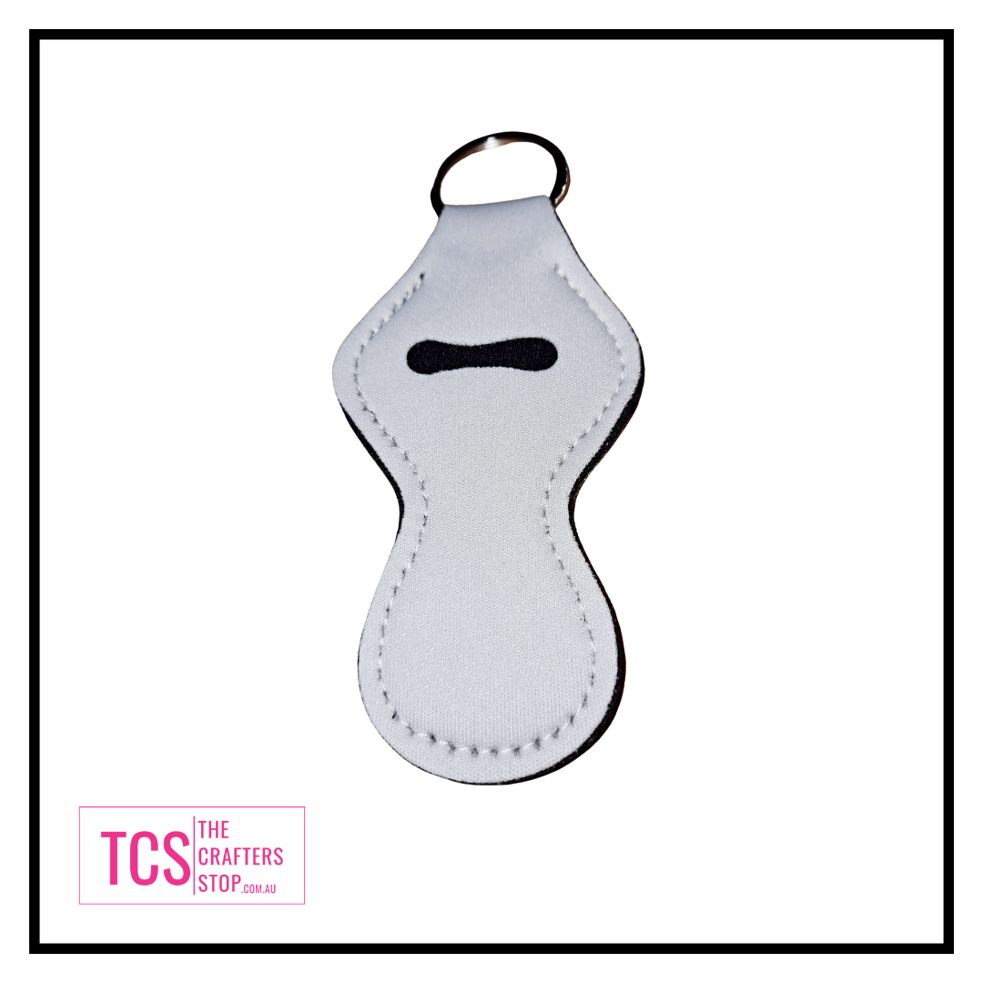 Neoprene Chap Stick or Lip Balm Holders with Keyring