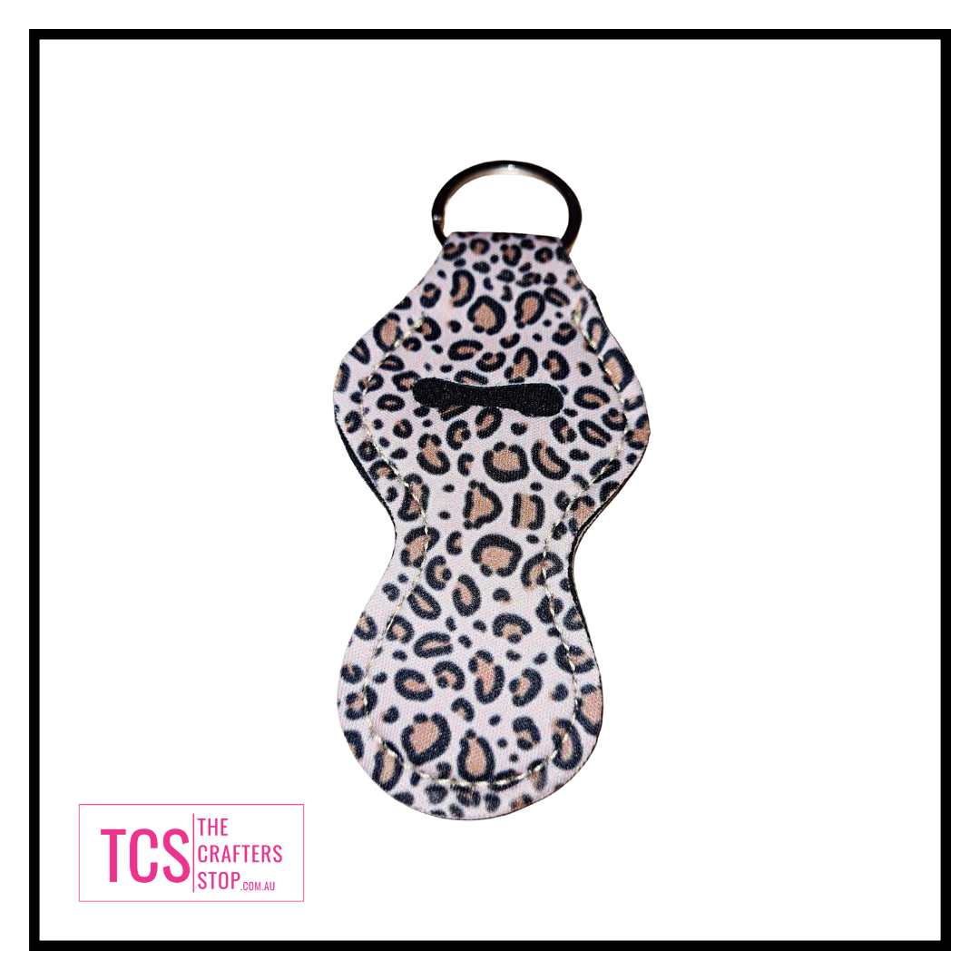 Neoprene Chap Stick or Lip Balm Holders with Keyring