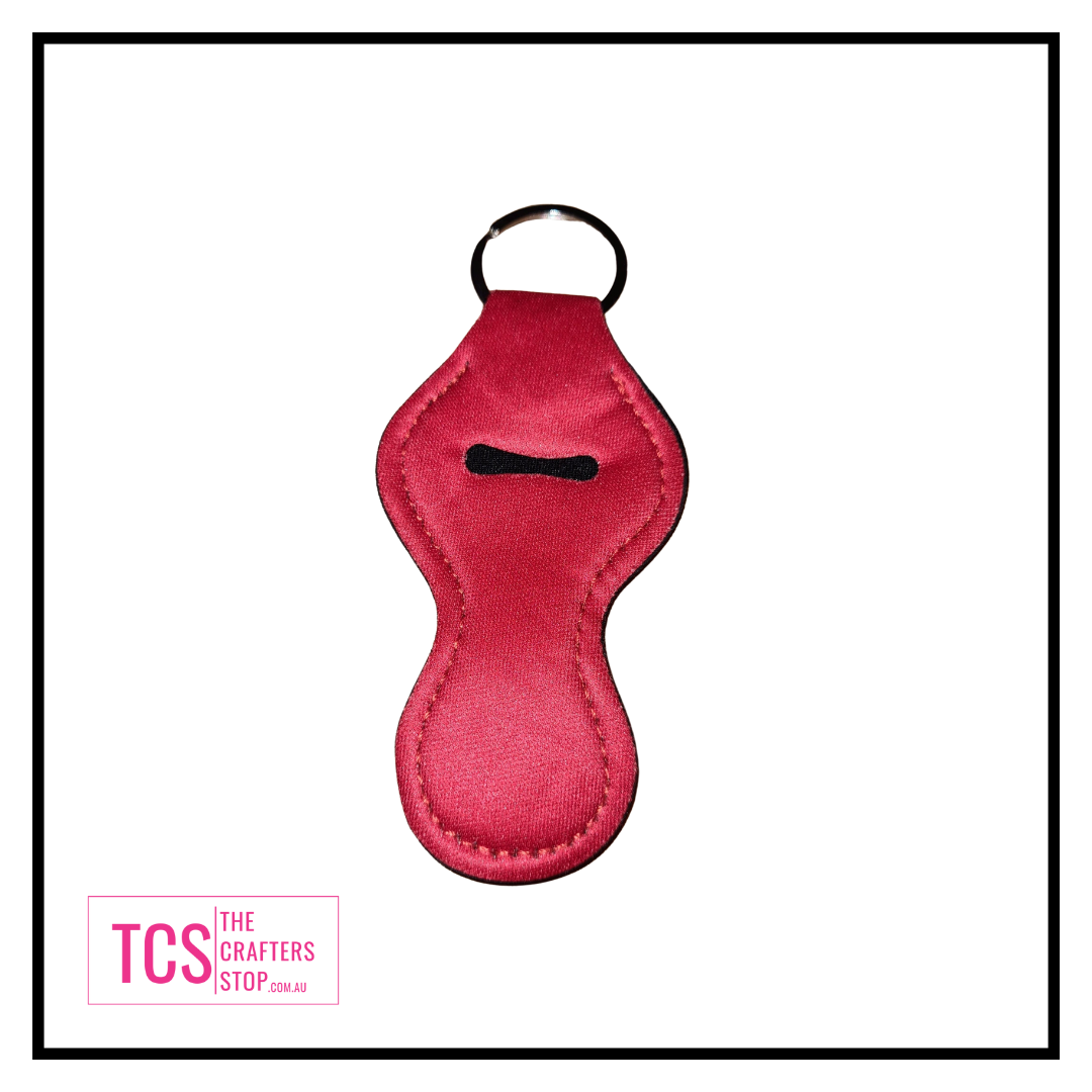 Neoprene Chap Stick or Lip Balm Holders with Keyring