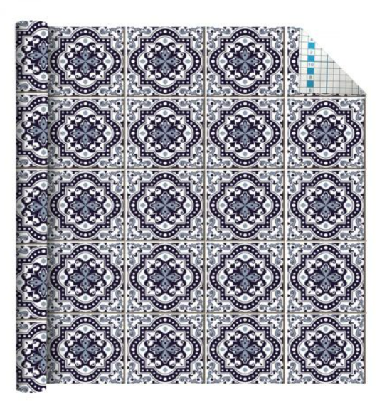 Self Adhesive Vinyl Pattern Roll - Vintage Tiles
