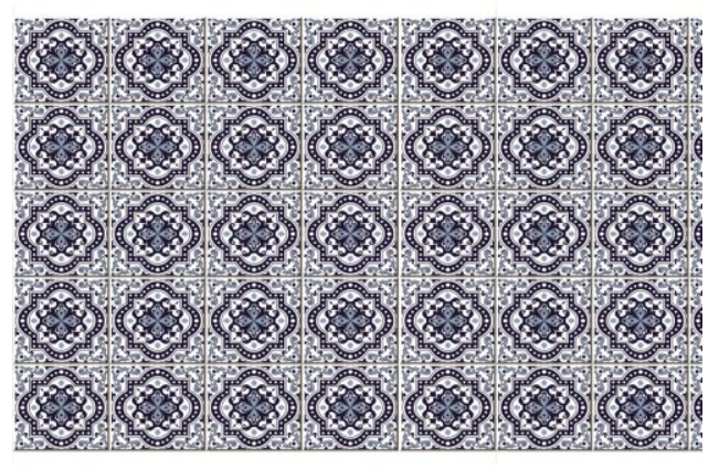 Self Adhesive Vinyl Pattern Roll - Vintage Tiles