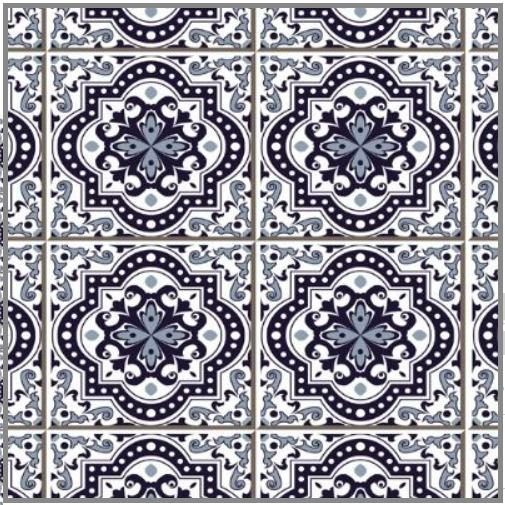 Self Adhesive Vinyl Pattern Roll - Vintage Tiles