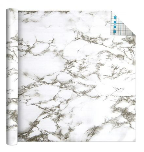 Self Adhesive Vinyl Pattern Roll - White Marble