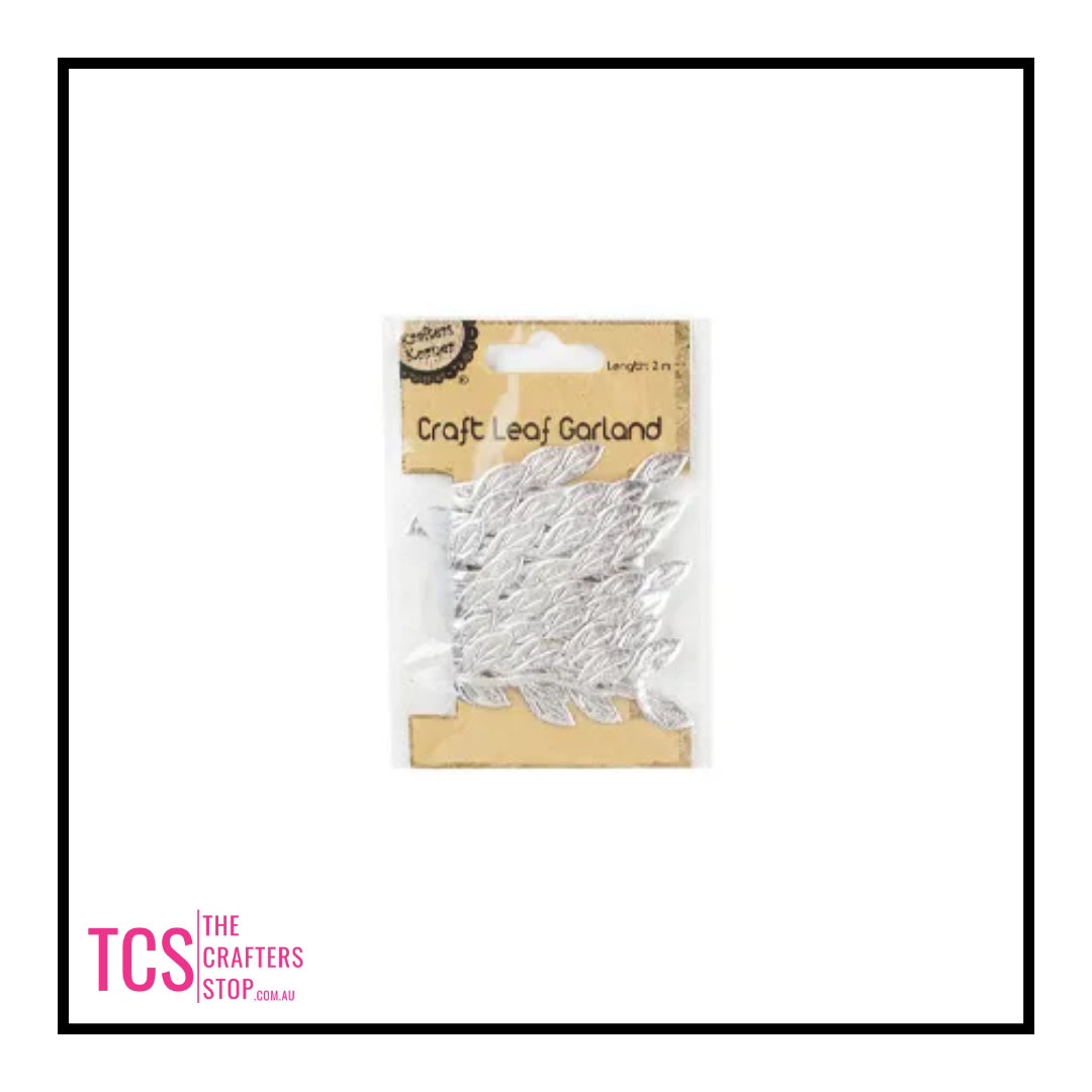 2m Metallic Leaf Garland - Gold or Silver