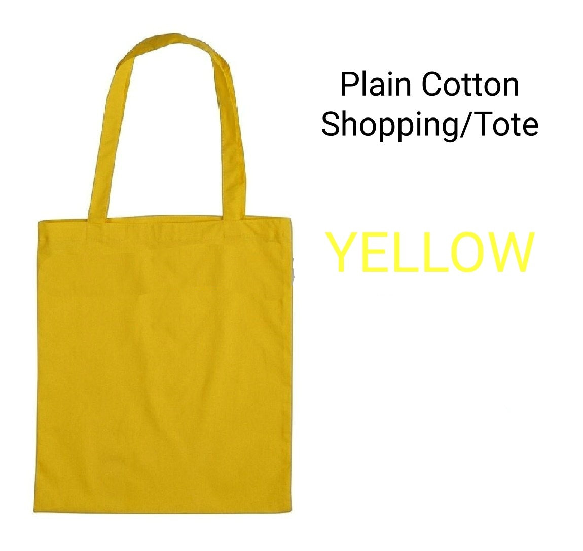 Plain Cotton Shopping/Tote Bags - Different colours