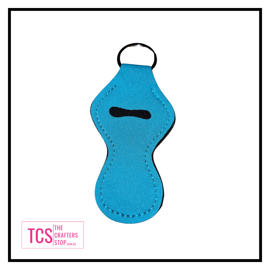 Neoprene Chap Stick or Lip Balm Holders with Keyring