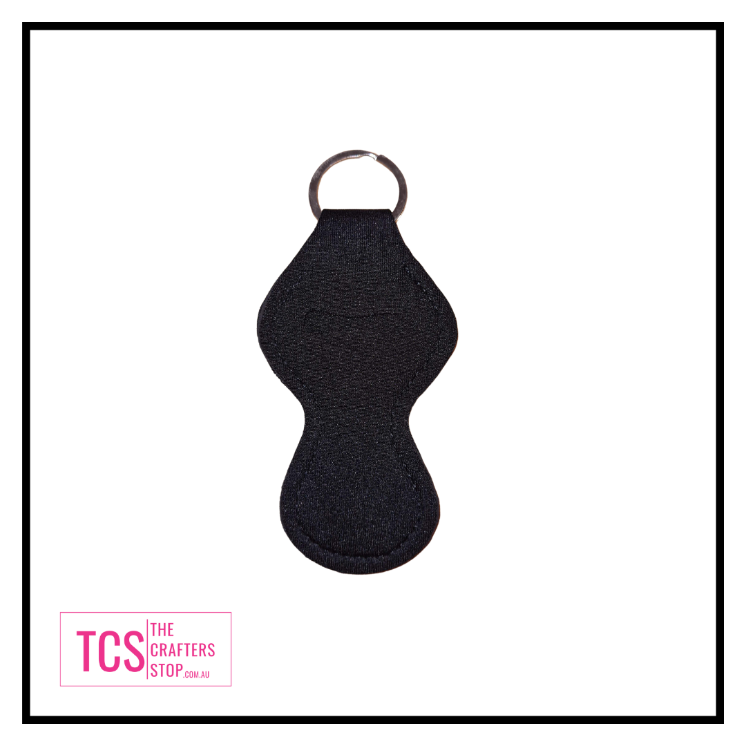 Neoprene Chap Stick or Lip Balm Holders with Keyring
