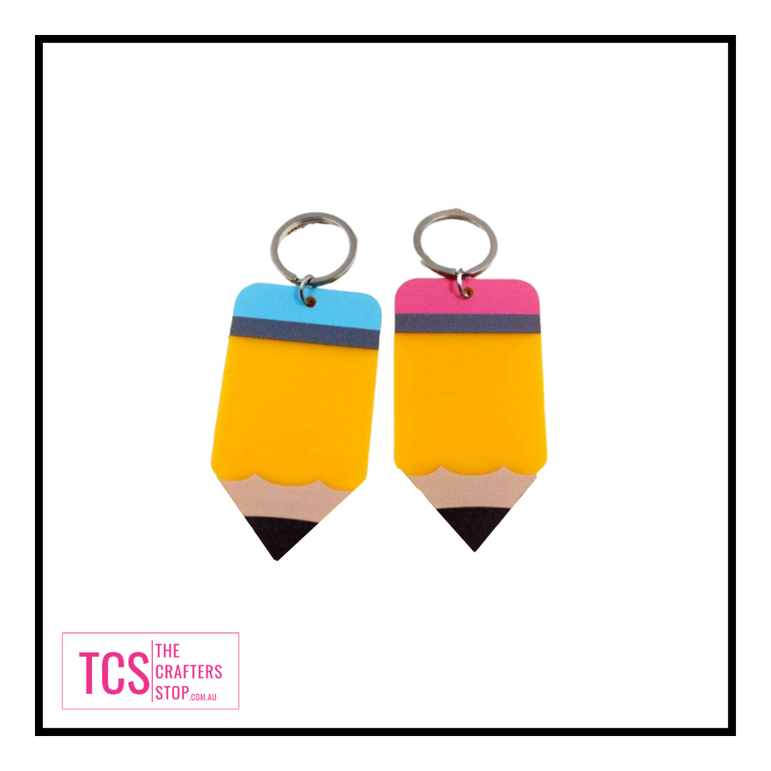 Acrylic Pencil Keyrings - Perfect for teachers gift
