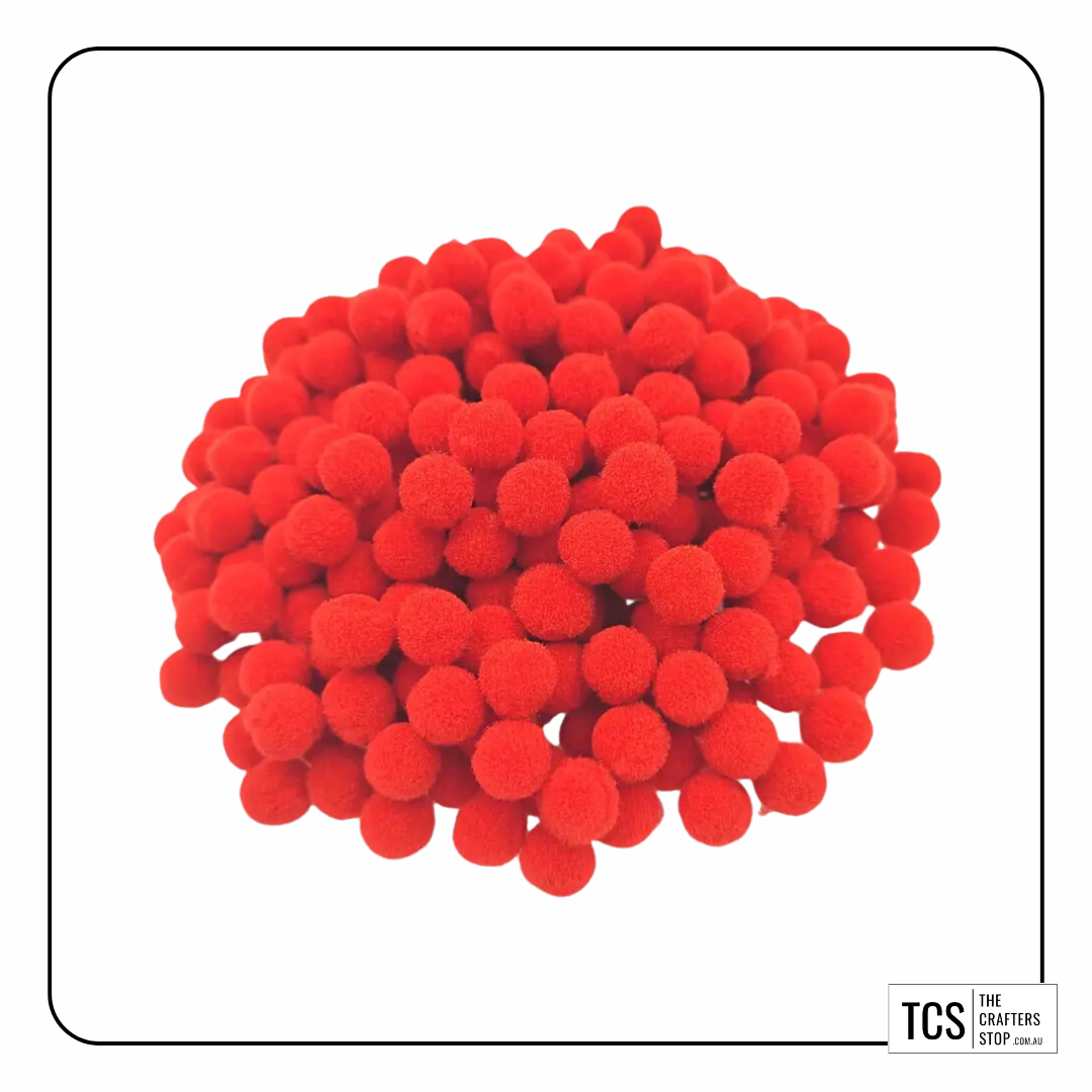 Christmas Themed Coloured Pom Poms