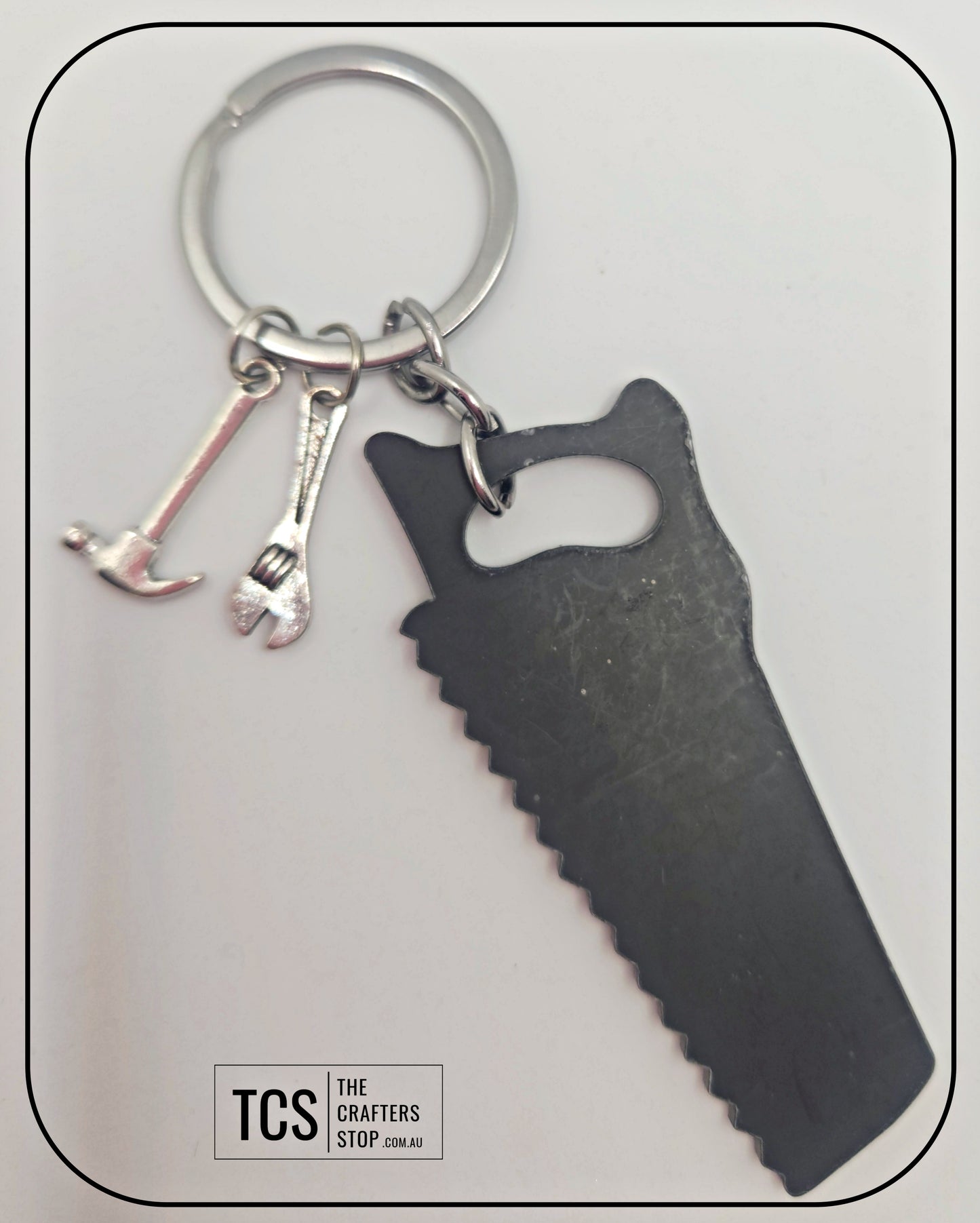 Metal Charm Tool Keyring with Acrylic Blank (Father's Day)