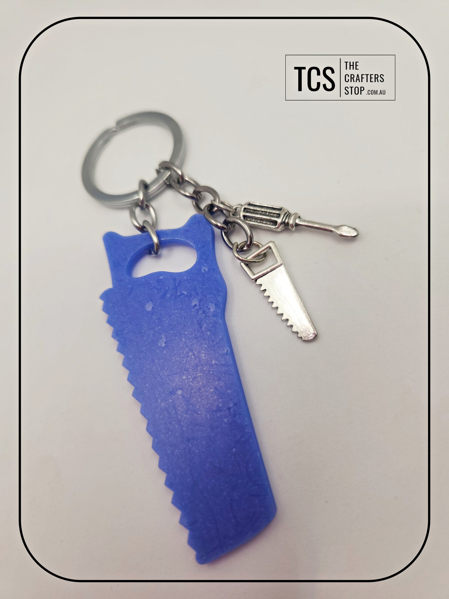 Metal Charm Tool Keyring with Acrylic Blank (Father's Day)