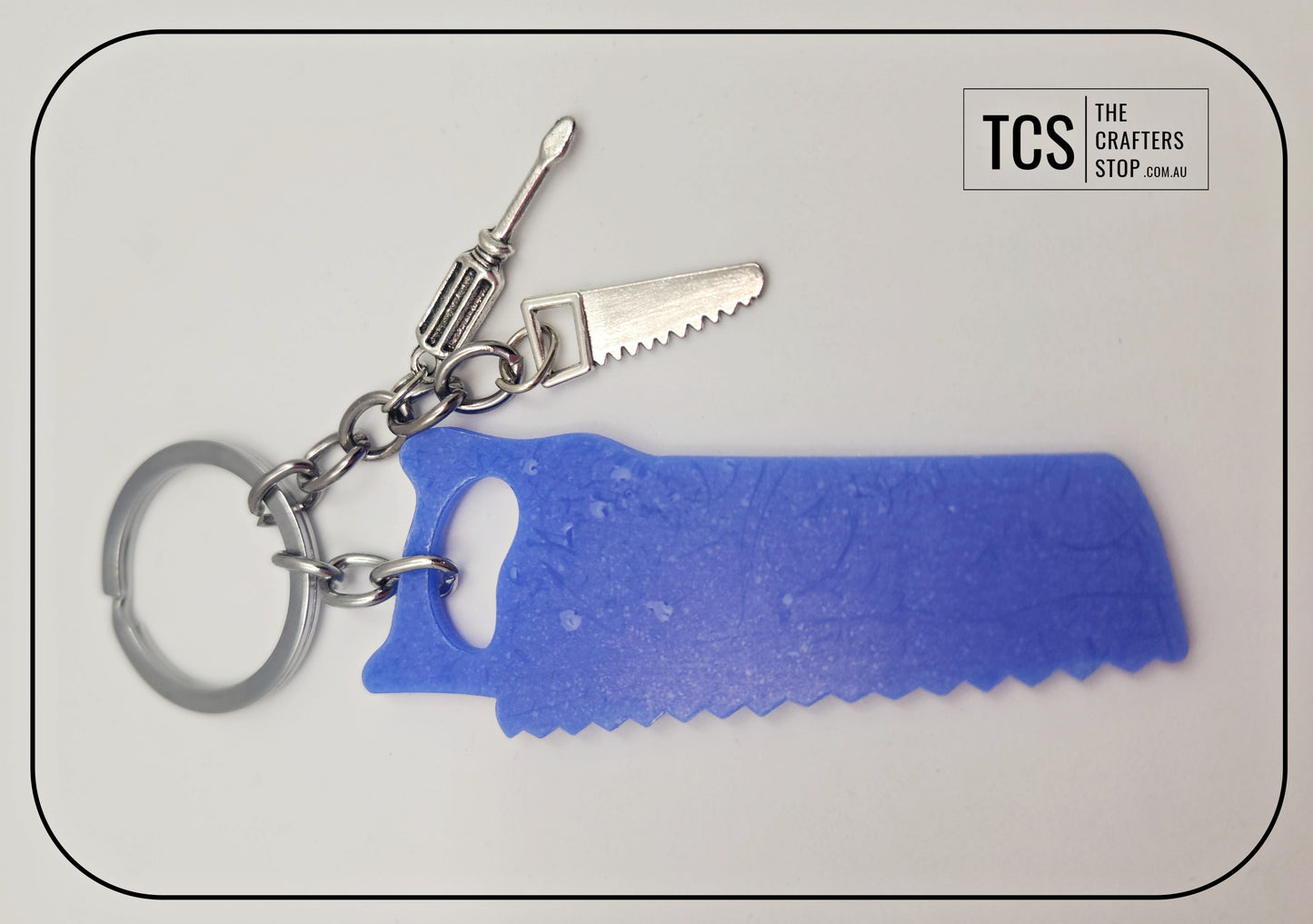 Metal Charm Tool Keyring with Acrylic Blank (Father's Day)