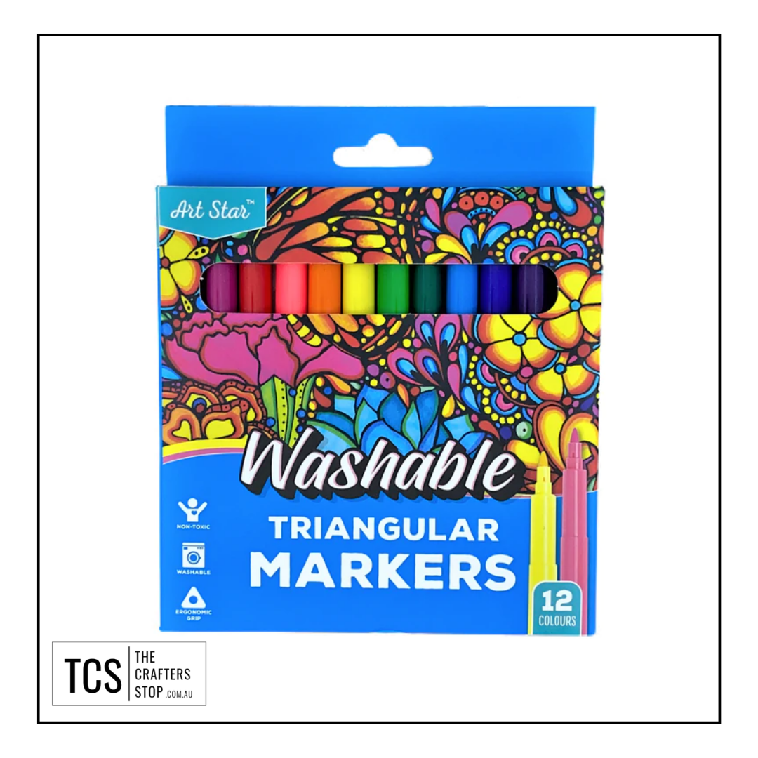 Washable Triangular Markers (12 Pack)