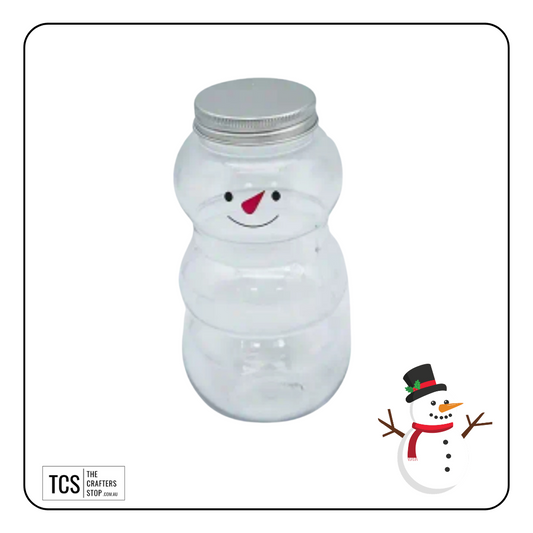 Decorative Christmas Snowman Plastic Bottle