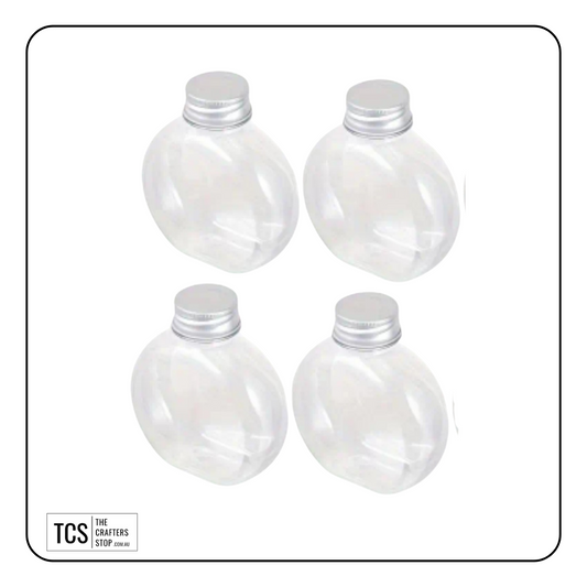 Decorative Flat Round Plastic Bottle