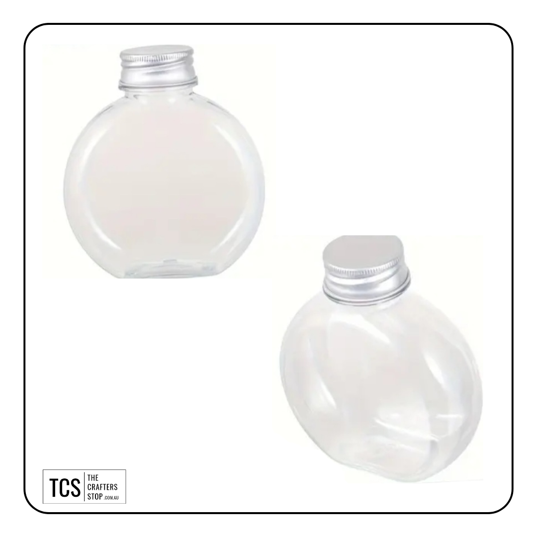 Decorative Flat Round Plastic Bottle