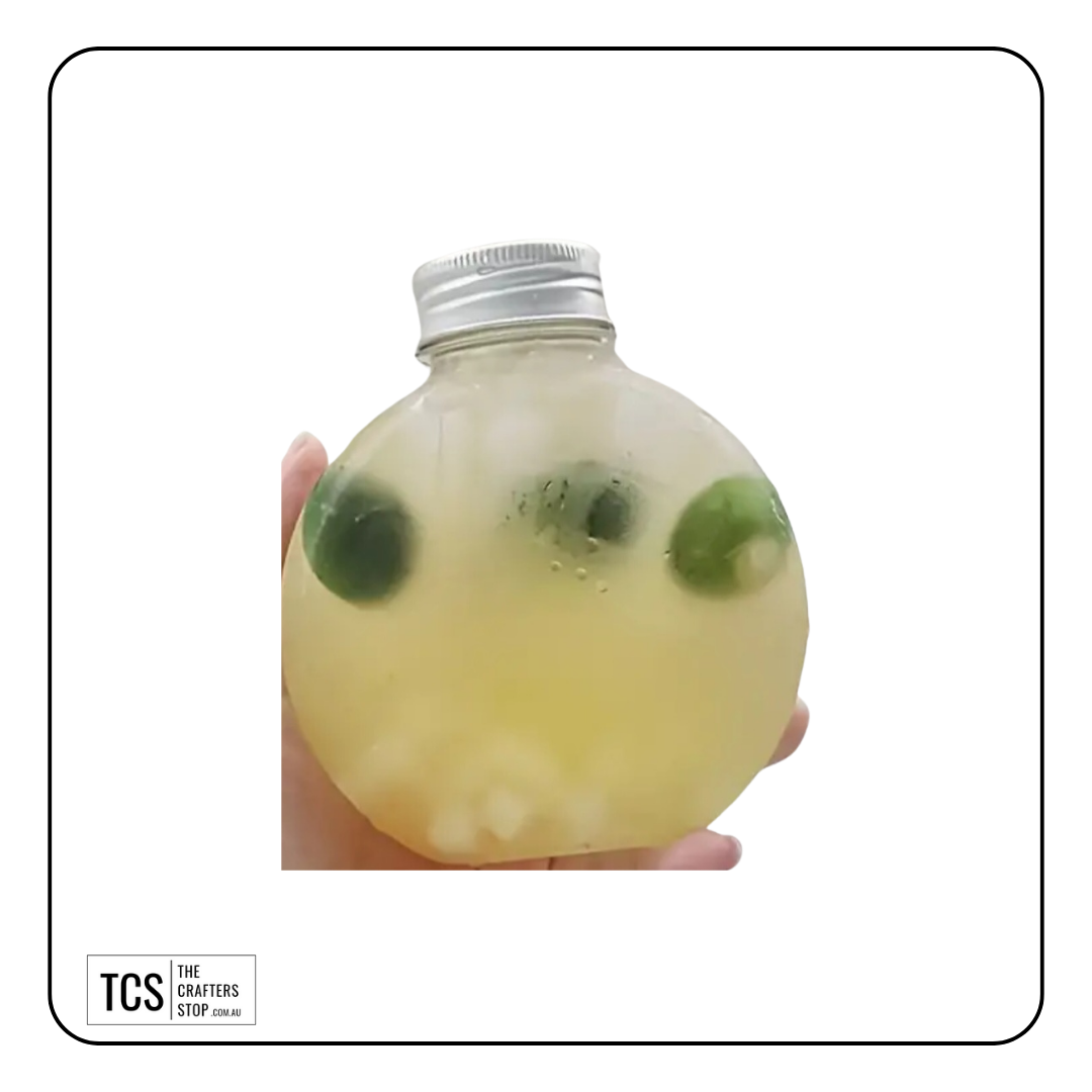Decorative Flat Round Plastic Bottle