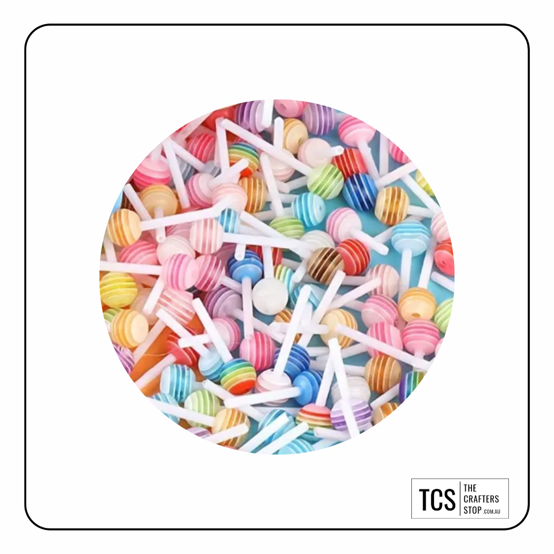 Mini Resin Craft Lolliepops (X20)