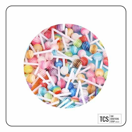 Mini Resin Craft Lolliepops (X20)