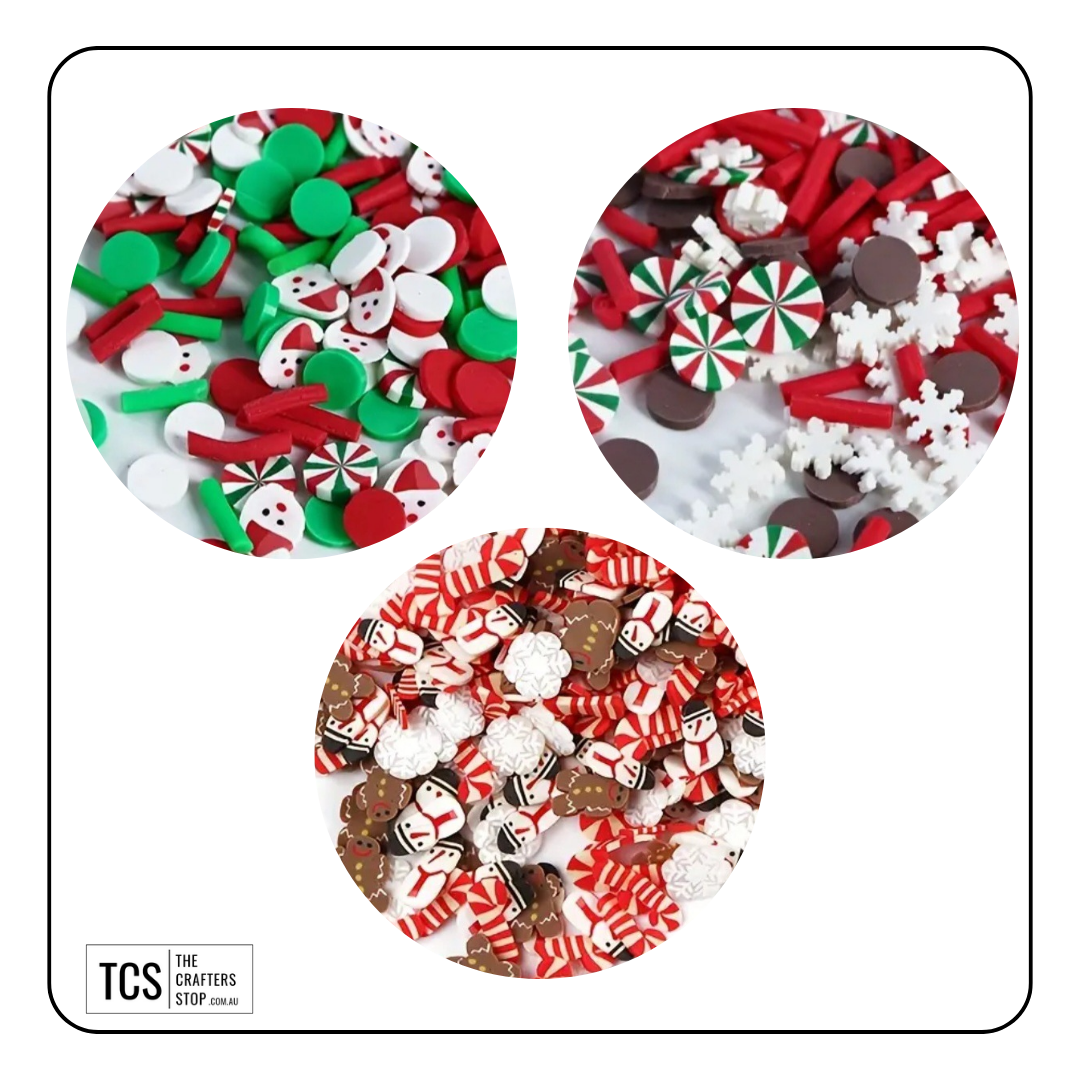 Polymer Clay Christmas Slices Add-ins