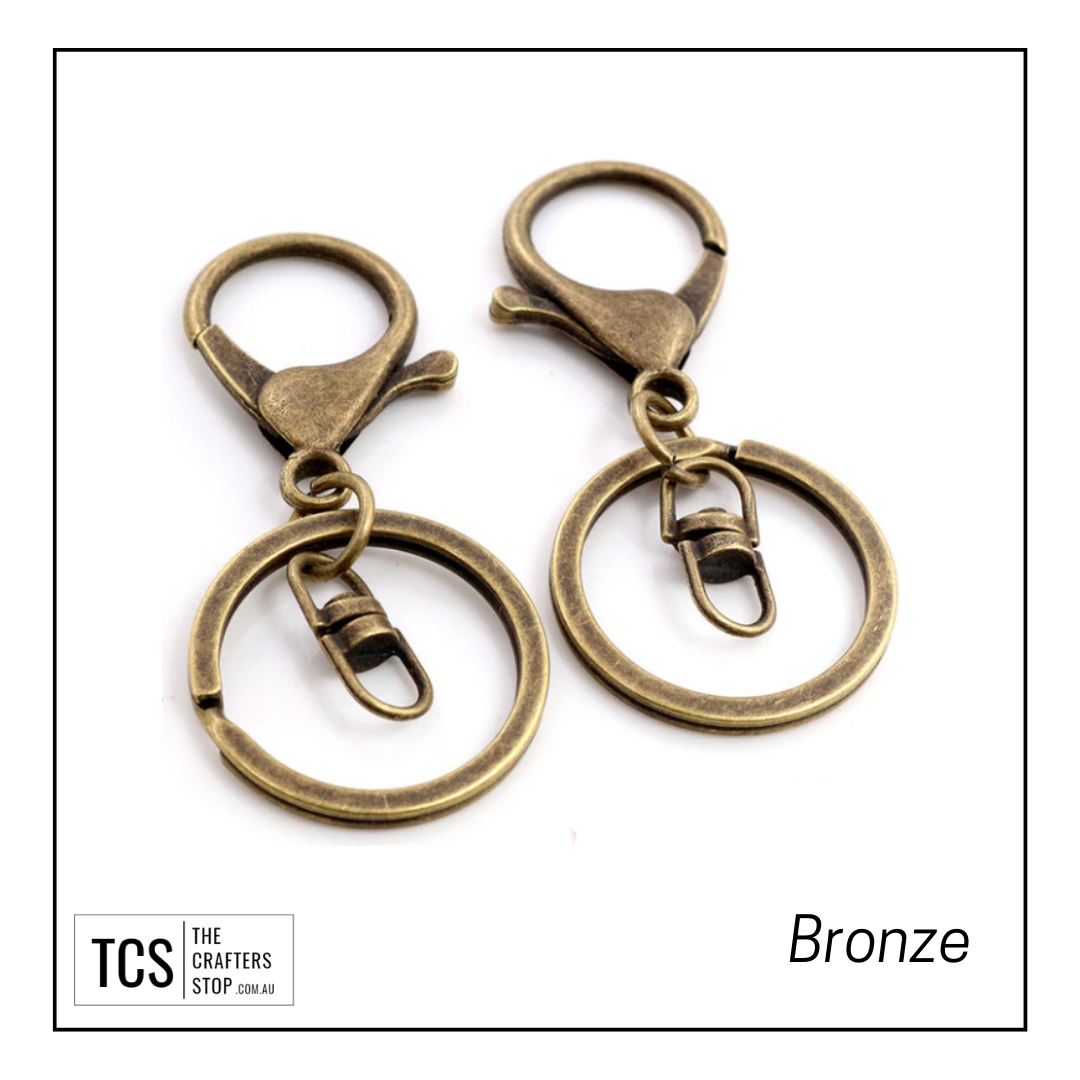 Keyring with Lobster Claw and Swivel Clasps